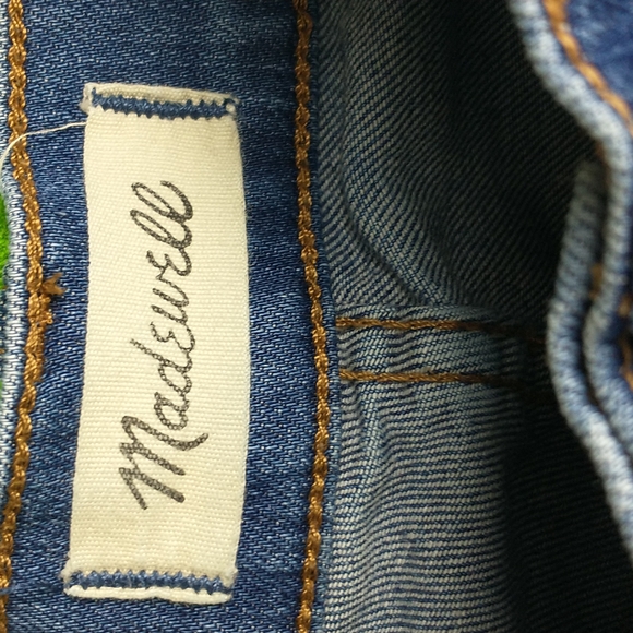 Madewell Cali Demi Boot cropped flare stretch destructed hem jeans size 24 - Picture 12 of 13